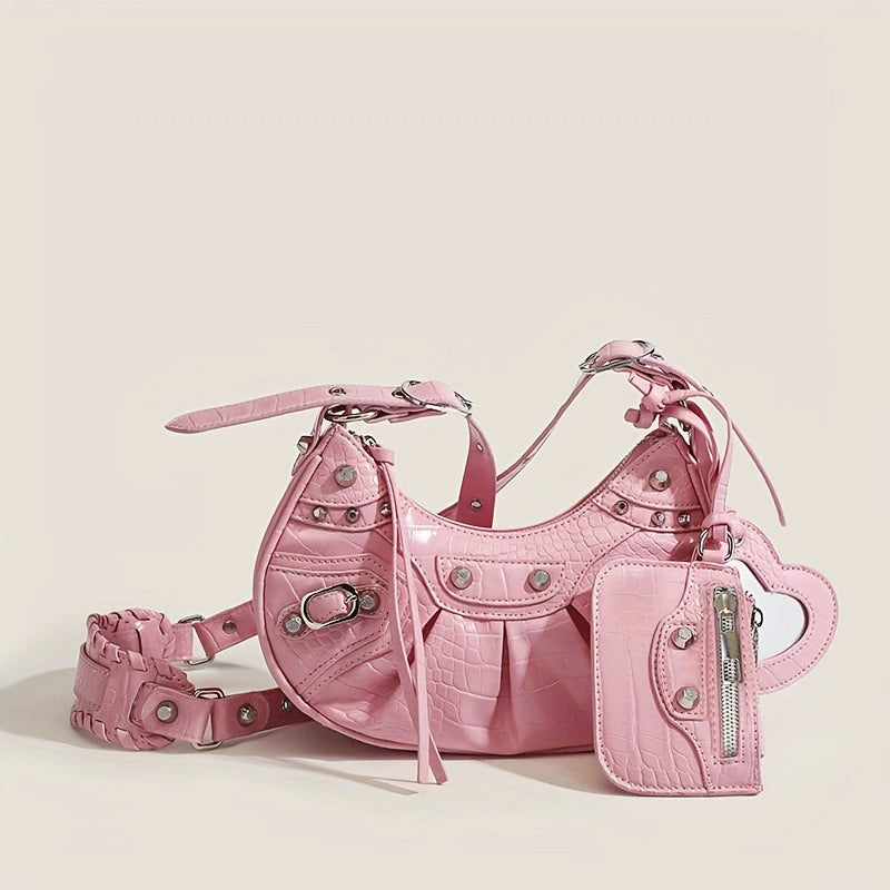 CROC EFFECT SHOULDER BAG MNW2092