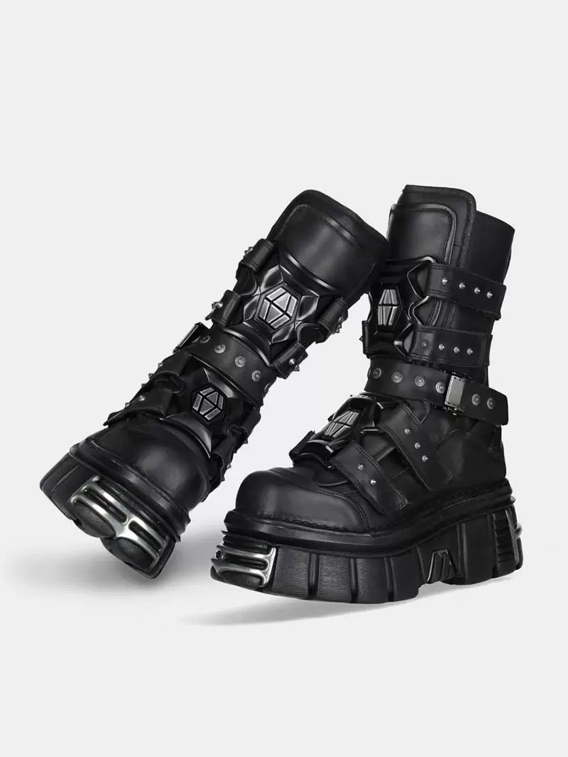 HIGH-END GIMMICK PUNK STREET-STYLE BOOTS MNW1971