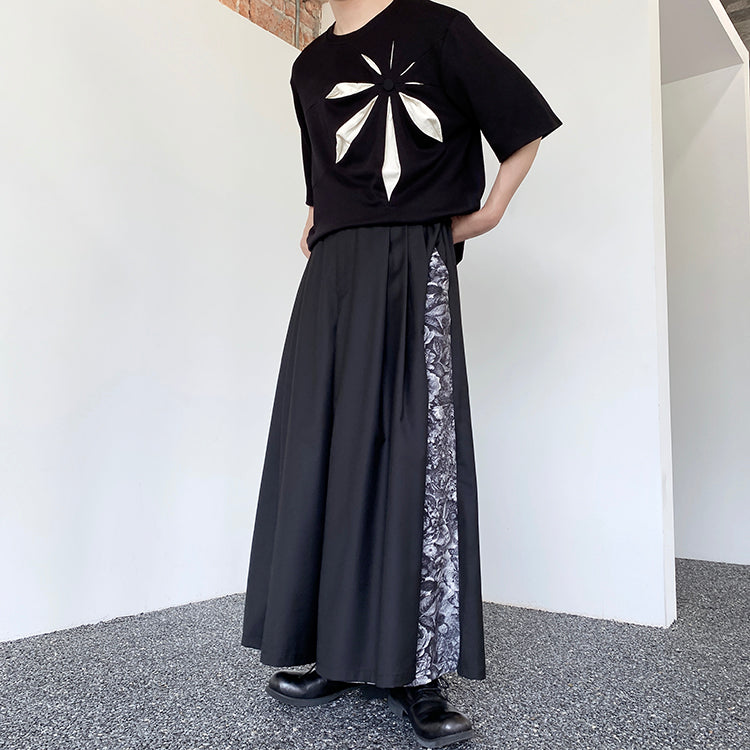 SIDE PATTERN WIDE PANTS MNW540