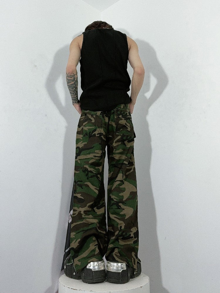 CAMOUFLAGE HEM ZIP PANTS MNW1598