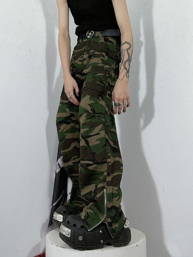 CAMOUFLAGE HEM ZIP PANTS MNW1598