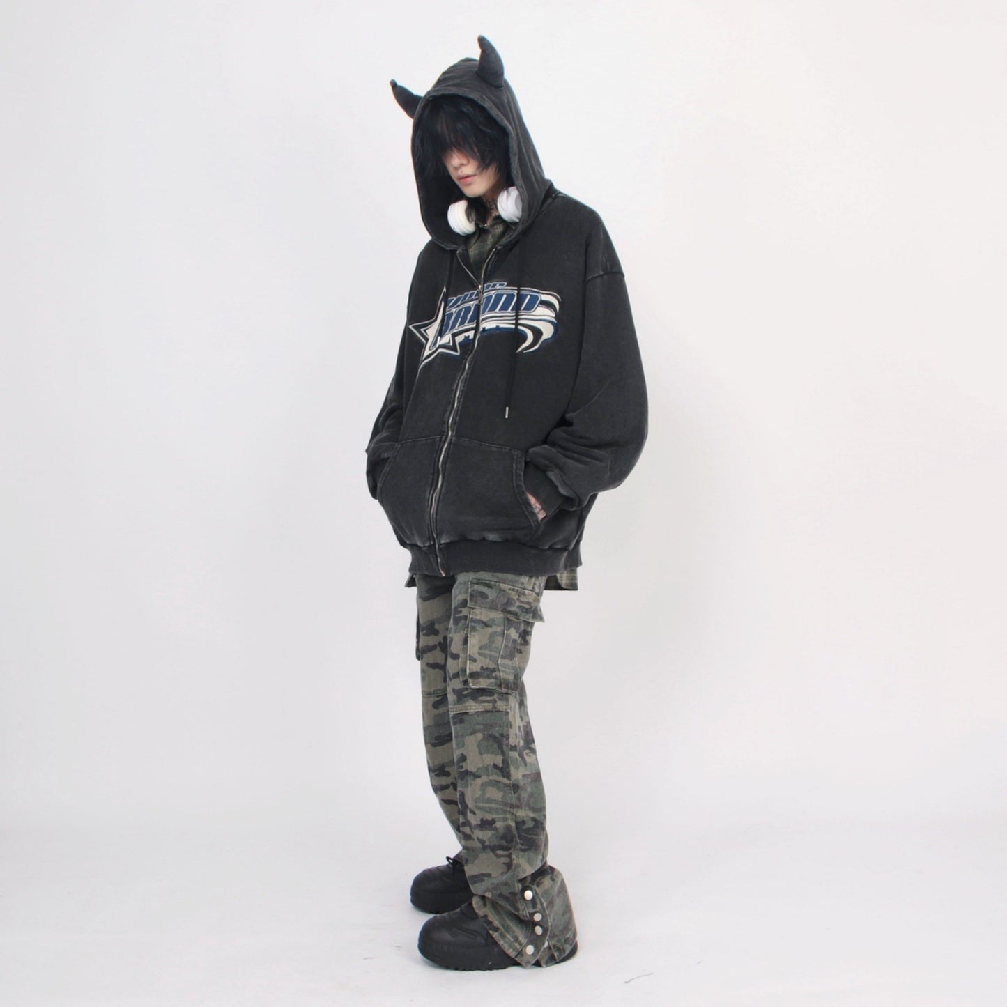 DEVIL HORN HOODIE MNW1074