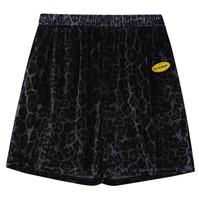 LEOPARD PRINT SHORT-SLEEVED LOOSE SHIRT MNW2102