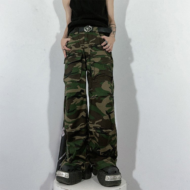 CAMOUFLAGE HEM ZIP PANTS MNW1598