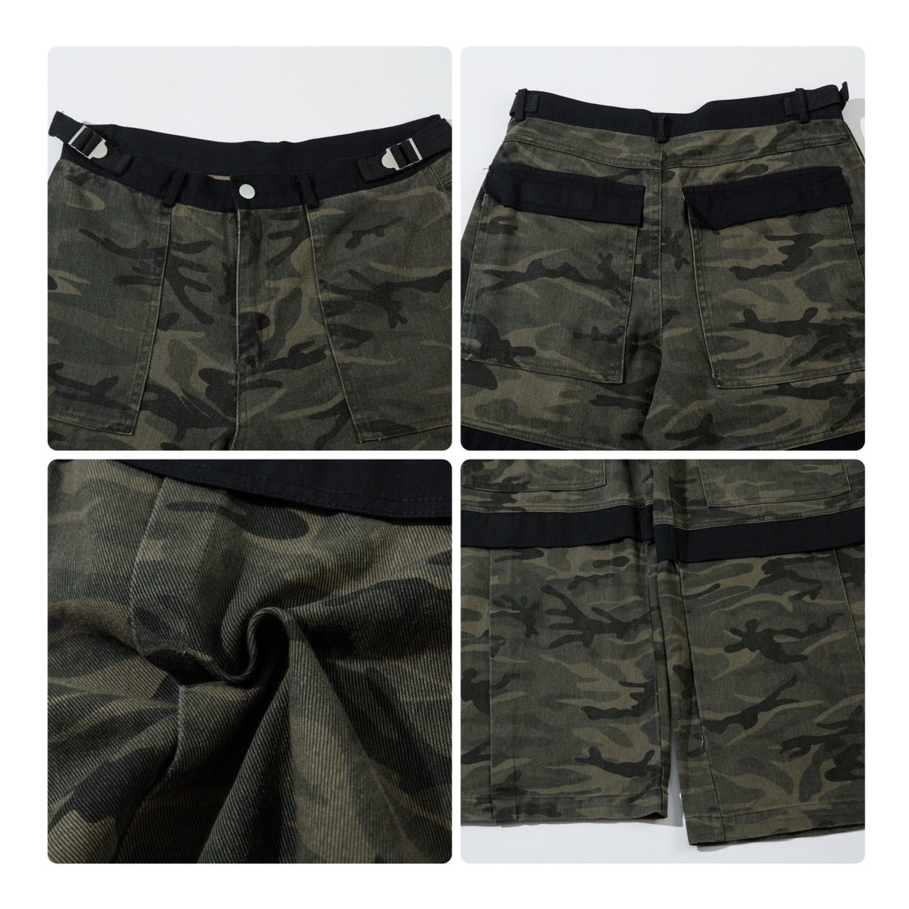 DIFFERENT MATERIAL CAMO PANTS MNW1861