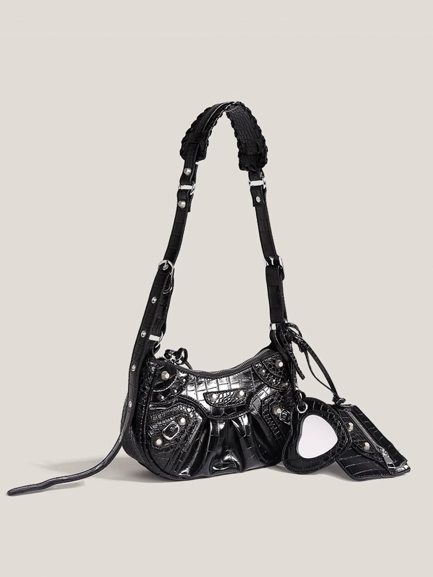 CROC EFFECT SHOULDER BAG MNW2092