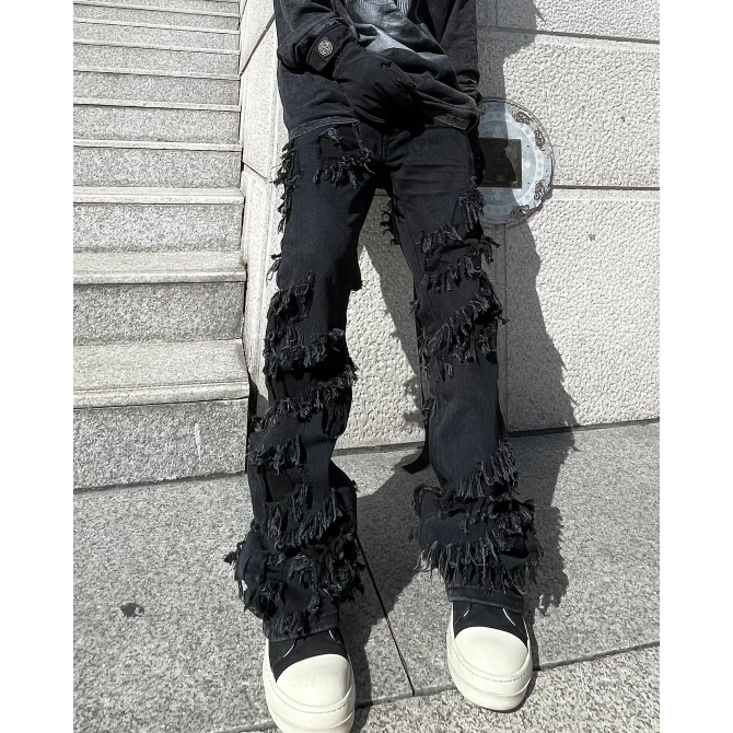 DAMAGE STRAIGHT DENIM PANTS MNW14