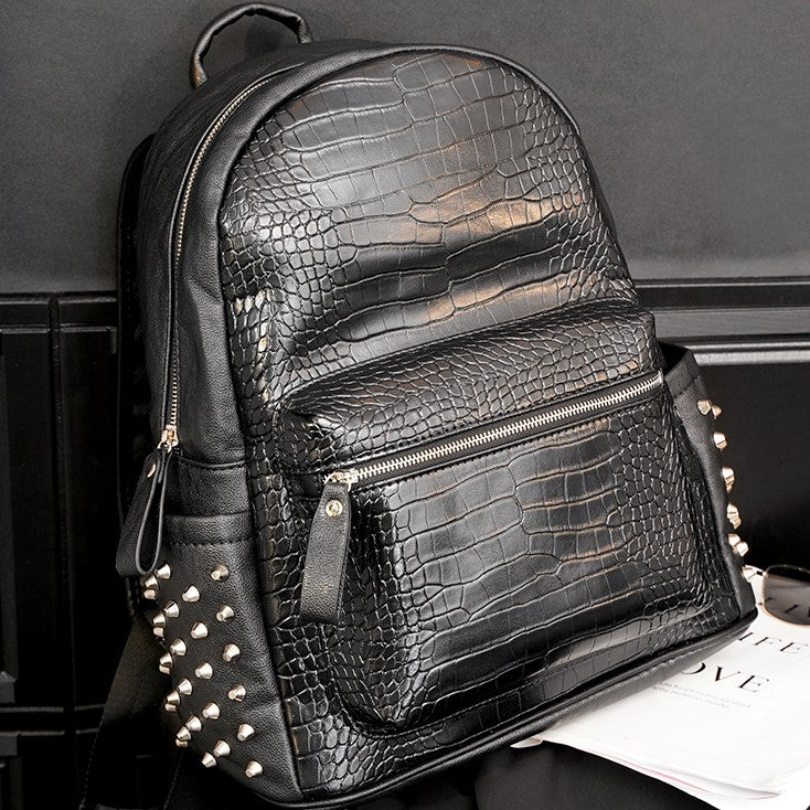 Leather studded backpack new arrivals