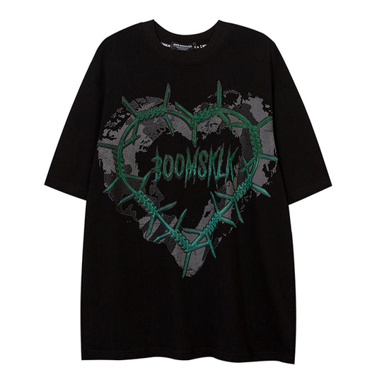 HEART BARBED WIRE T-SHIRT MNW429